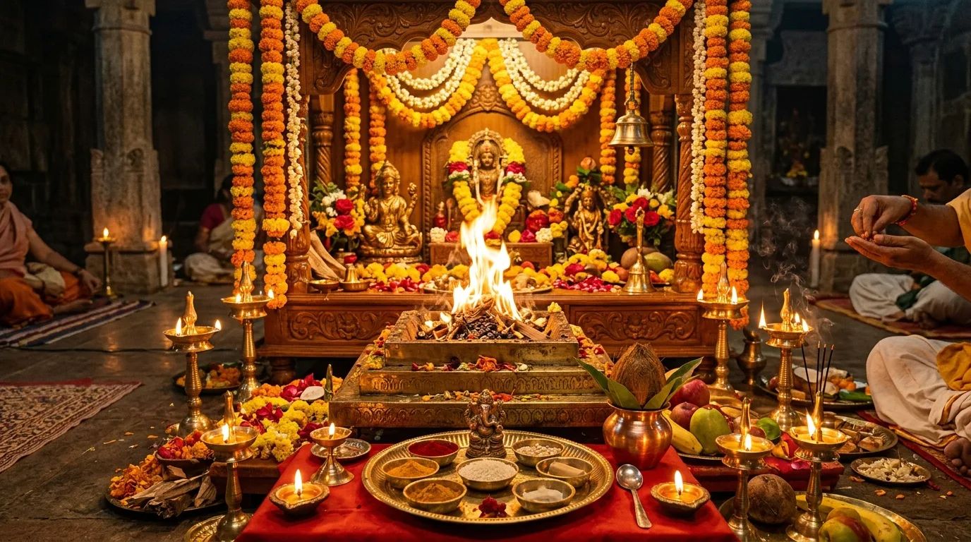 Vedic Mandir Altar & Havan